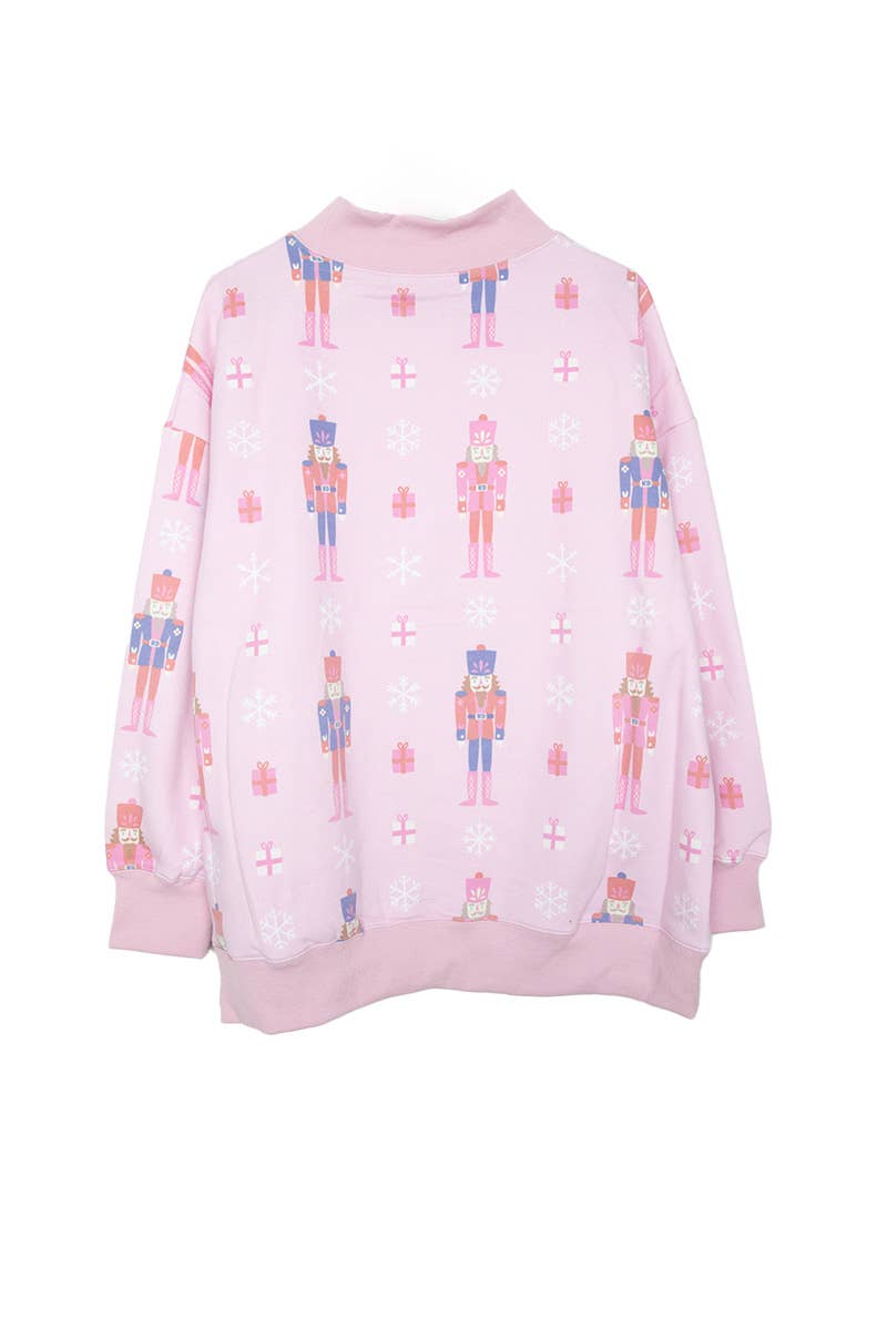 Nutcrackers Printed All Over Christmas Sweatshirt
