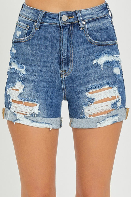 Risen High Rise Cuff Shorts