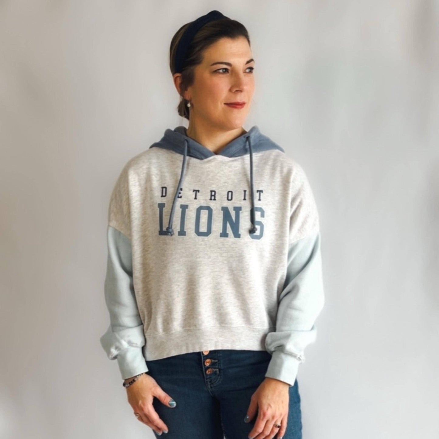 Women's Detroit Lions Fleece Crop Hoodie