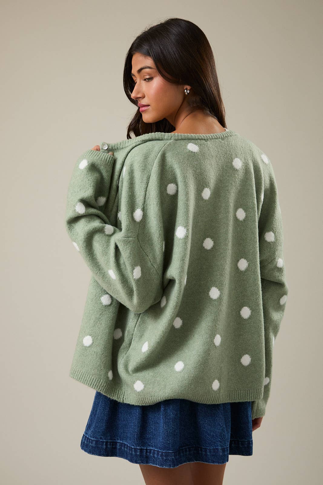 Sweet Pea Polka Cardi