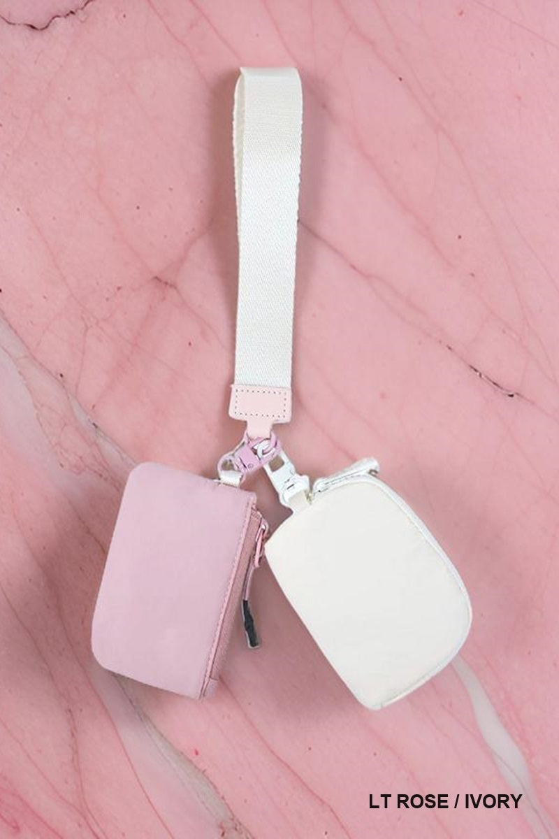 Dual Pouch Wristlet Wallet
