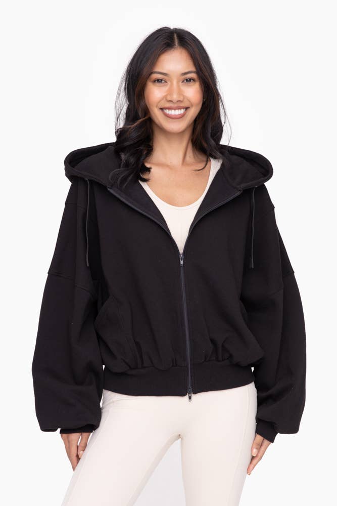 MonoB Oversized Zip-Up Hoodie