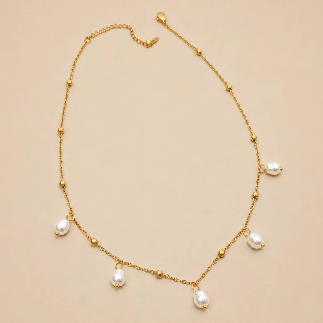 STAINLESS STEEL TARNISH FREE PEARL NECKLACE | 40NK9745