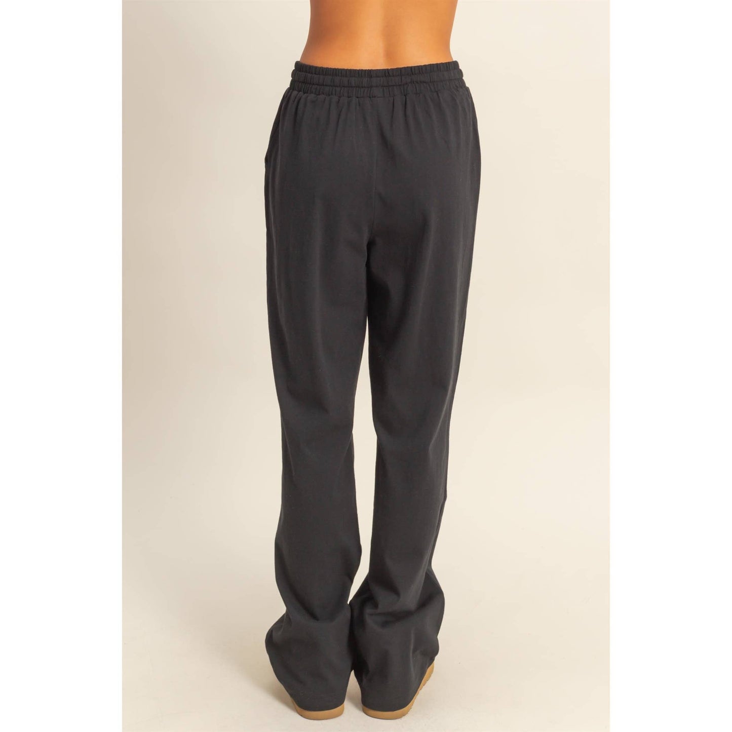 Drawstring High-Waisted Pants