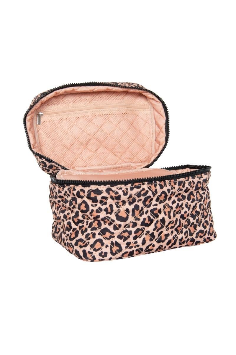 Brown Leopard Travel Cosmetic Bags