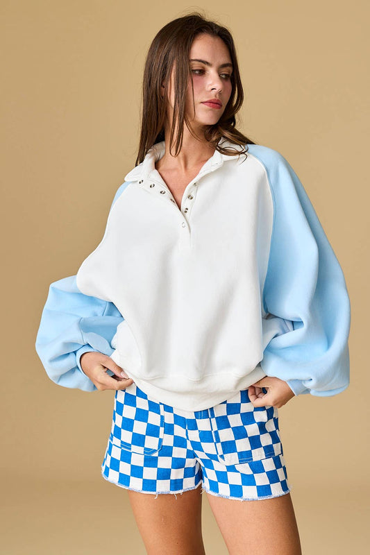 Piper Snap Button Collared Sweater