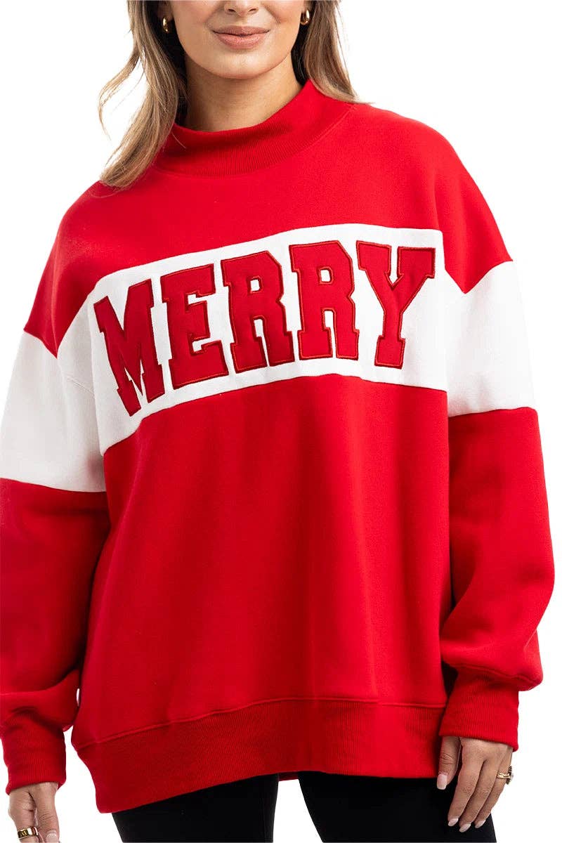 MERRY Mockneck Sweatshirt Women