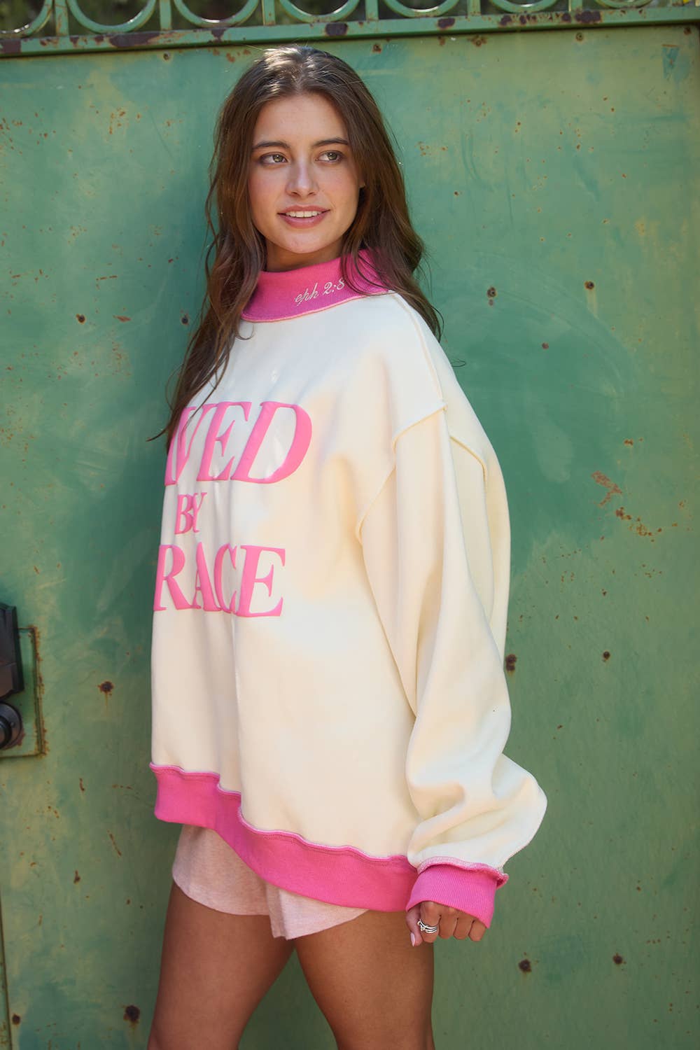 Saved By Grace Mock Neck