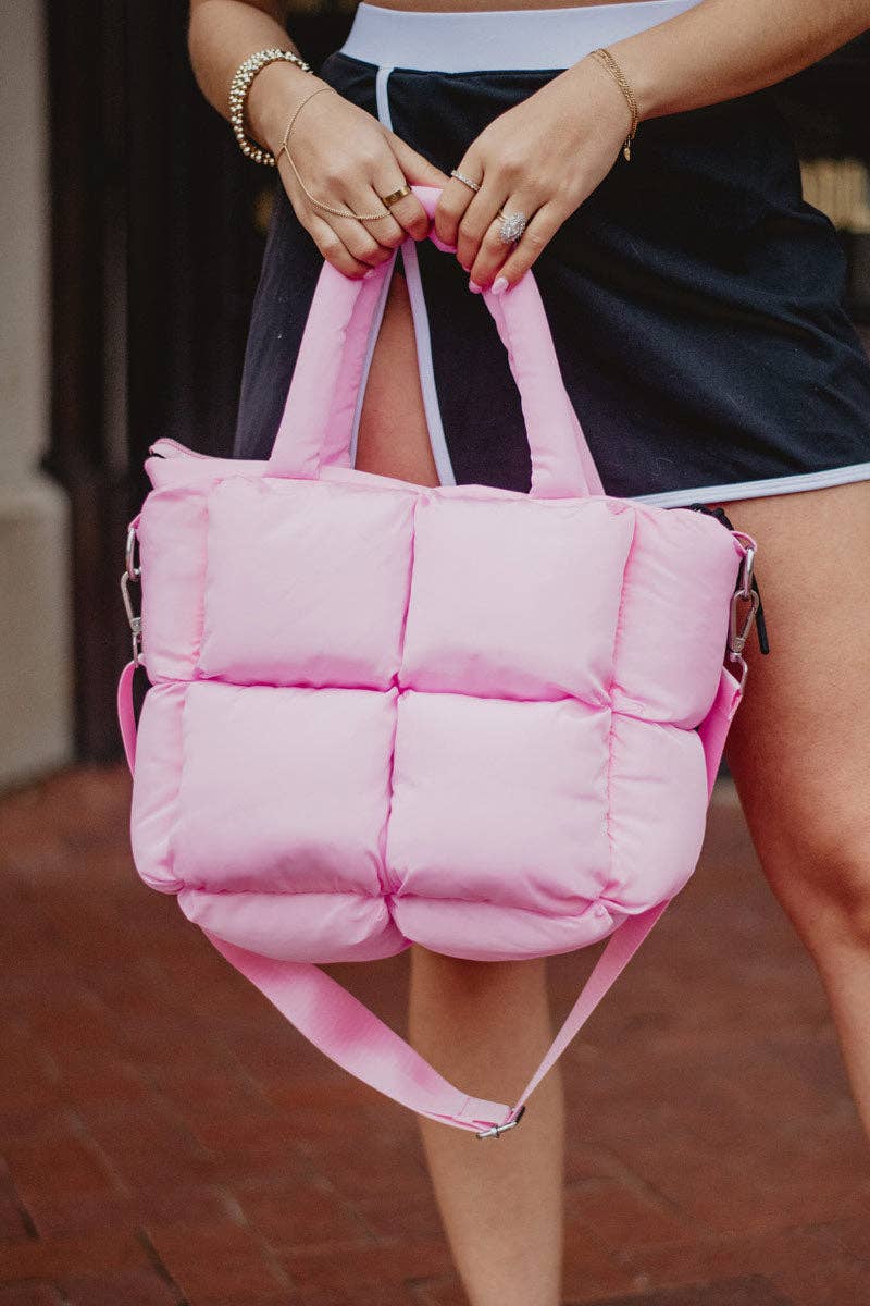Light Pink Mini Puffer Tote