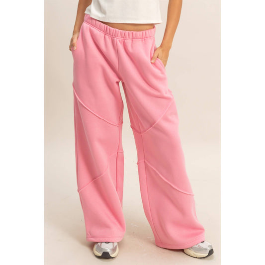 Relaxed-Fit Wide Leg Pants With Pocket Detail
