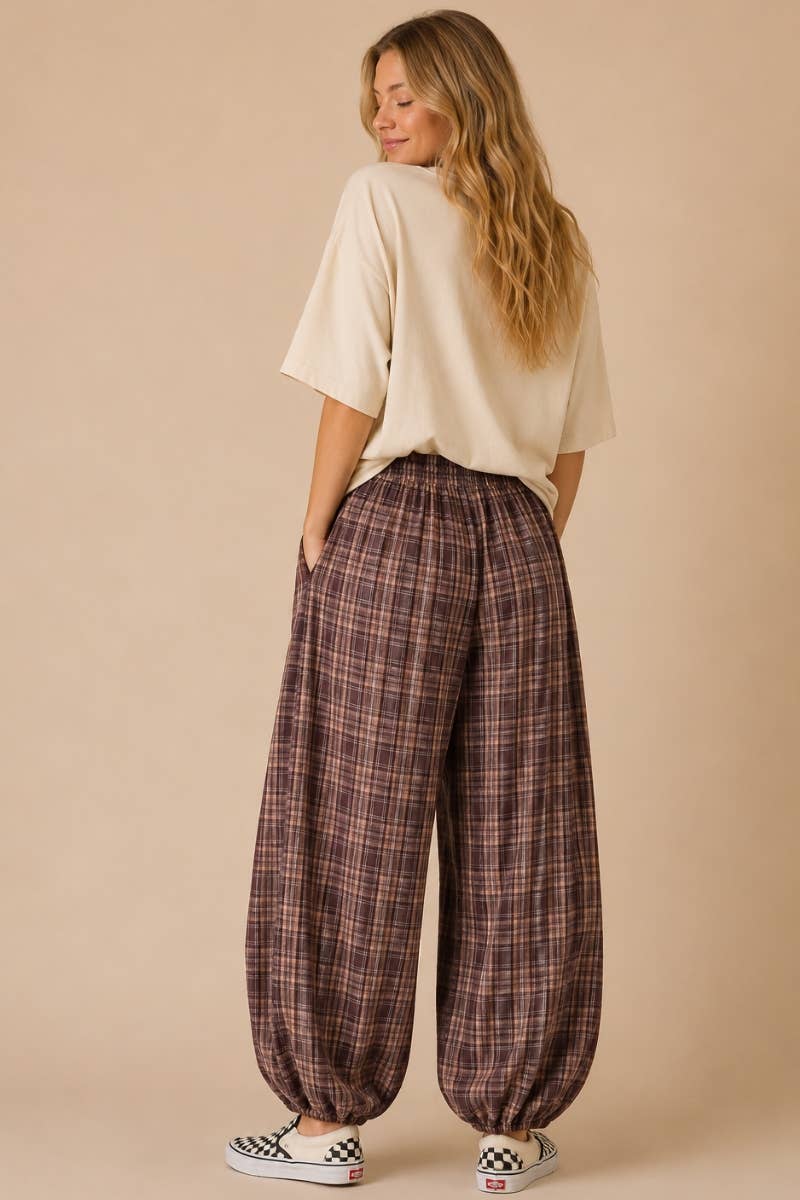 The Downtown Plaid Joggers