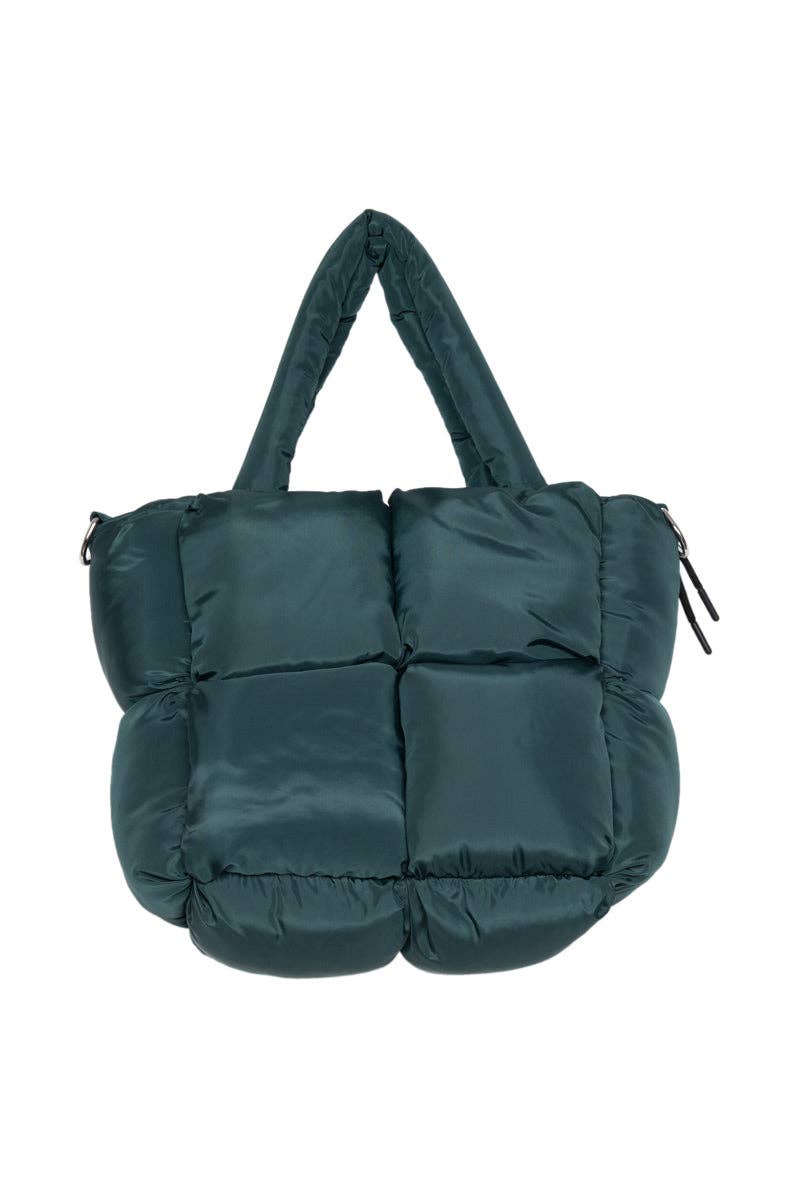 Forest Green Mini Puffer Tote