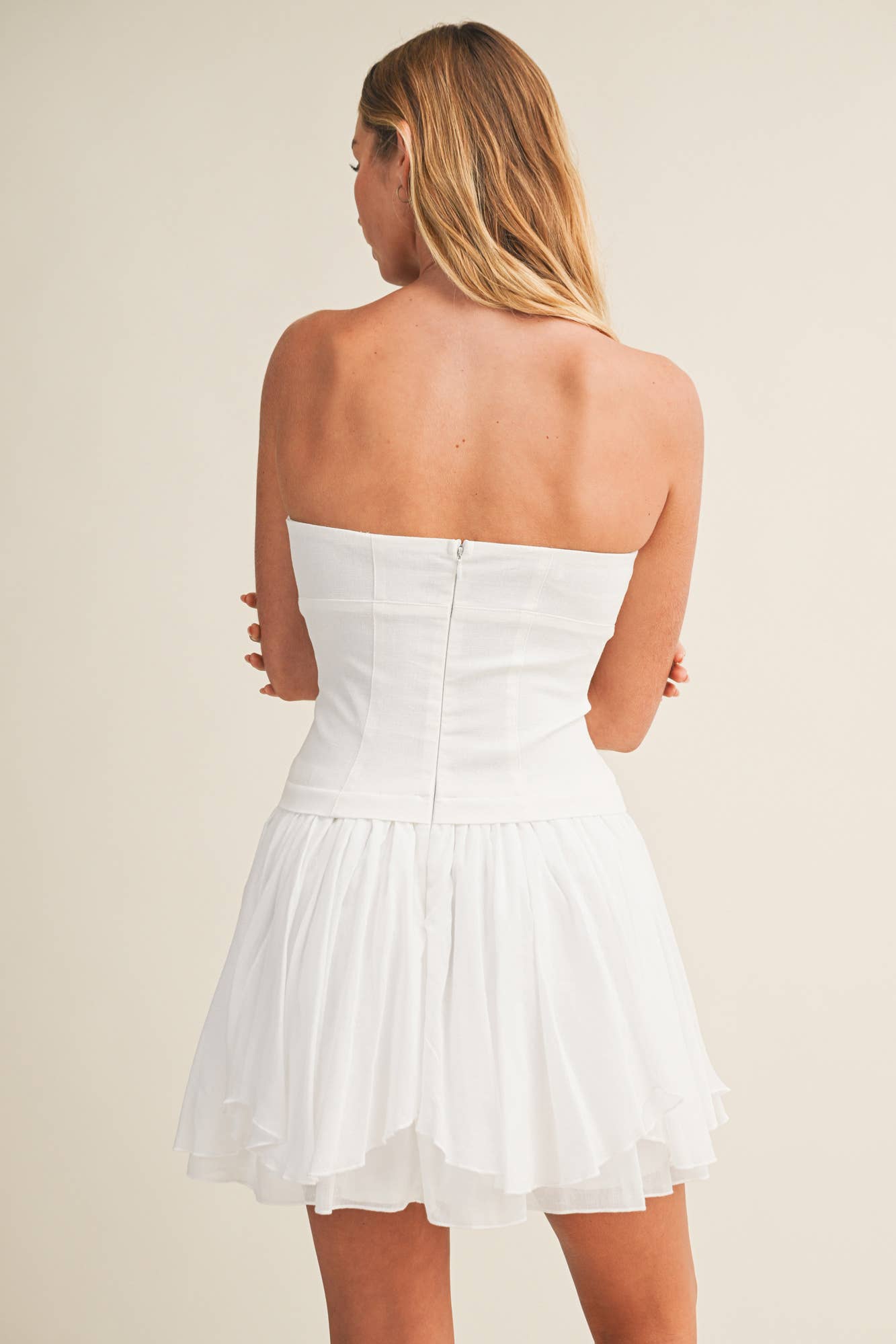 TWOFER ASYMMETRICAL HEM BANDEAU DRESS