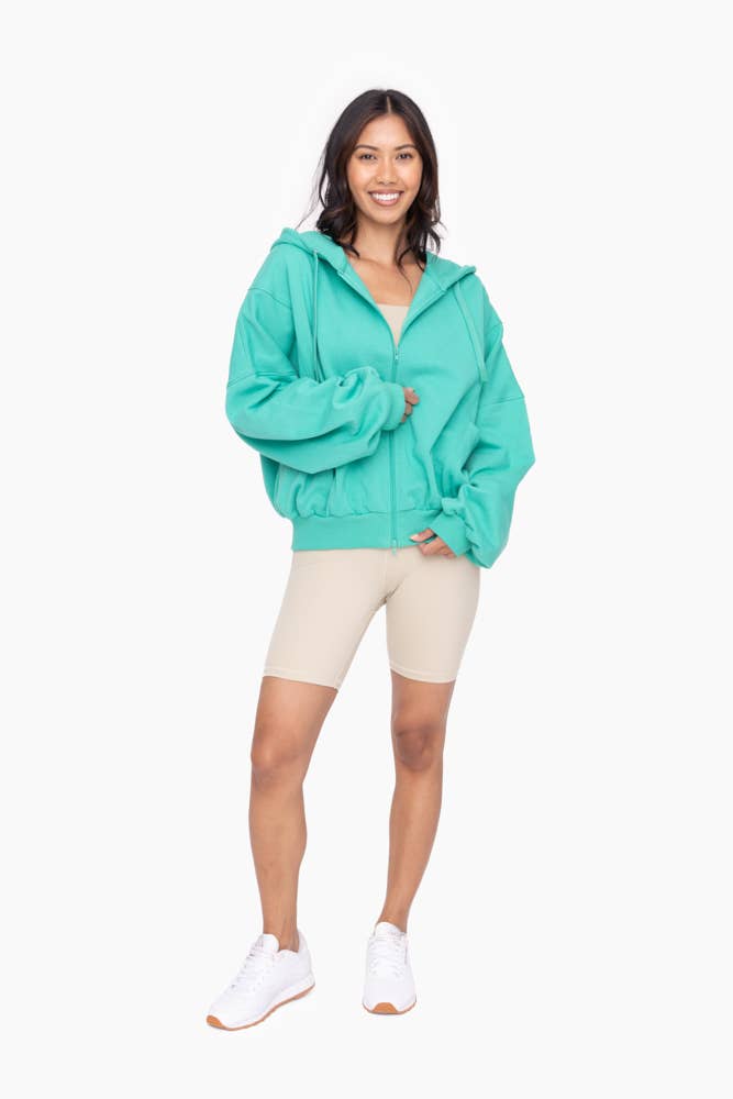 MonoB Oversized Zip-Up Hoodie