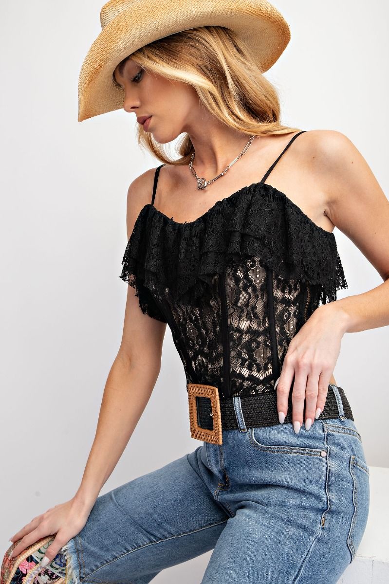 Darci Lace Ruffle Tank