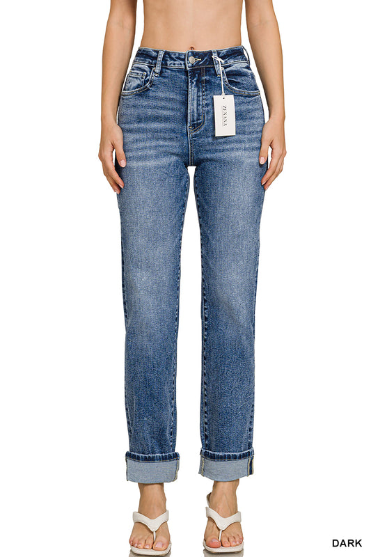 Zenana Cuffed Straight Leg