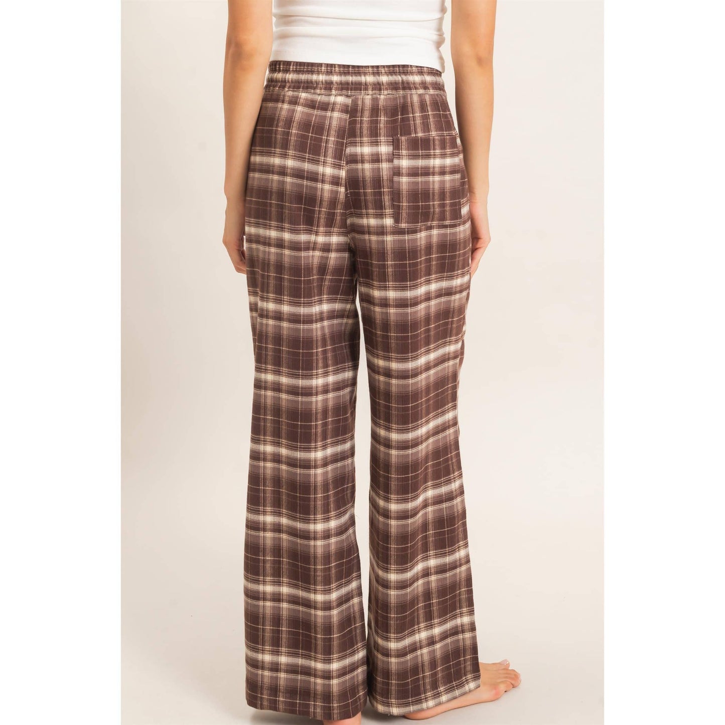 Plaid Wide-Leg Pants