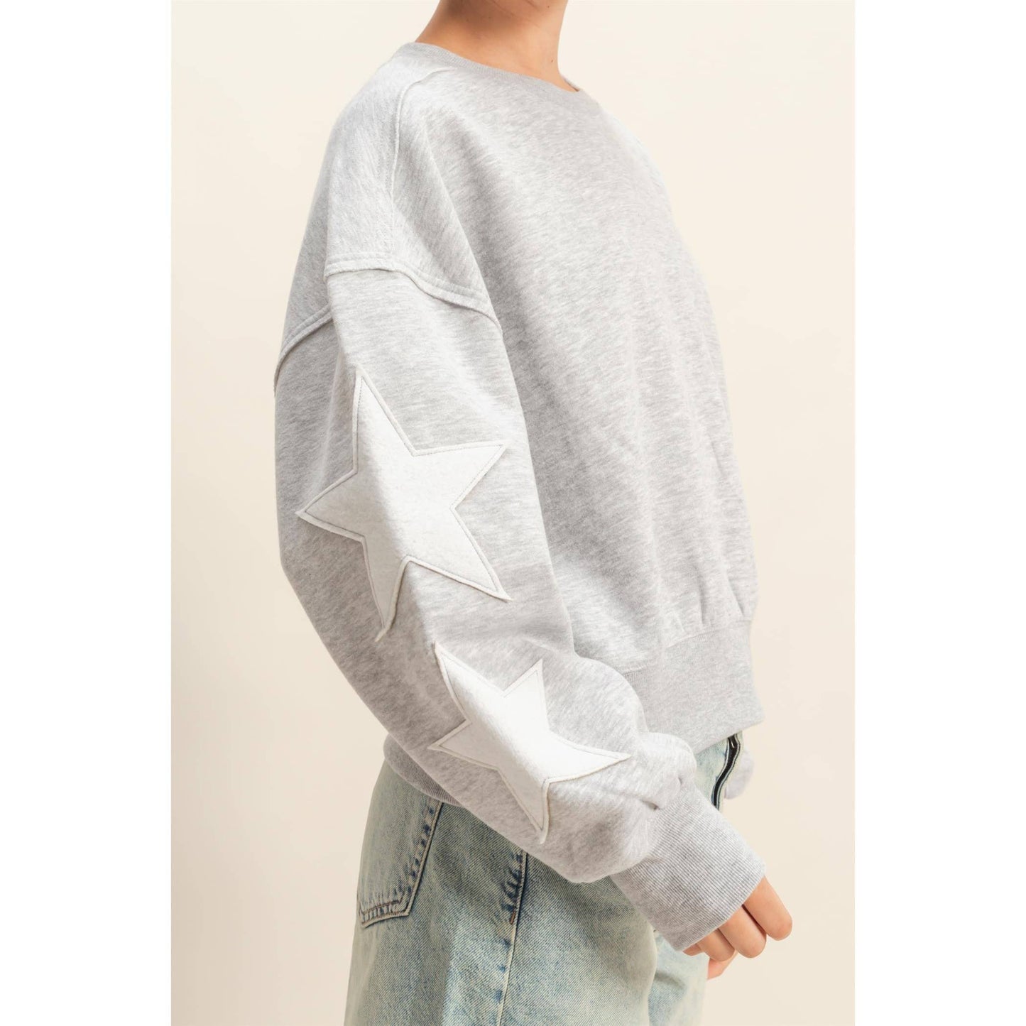 Star Patch Crewneck Sweatshirt