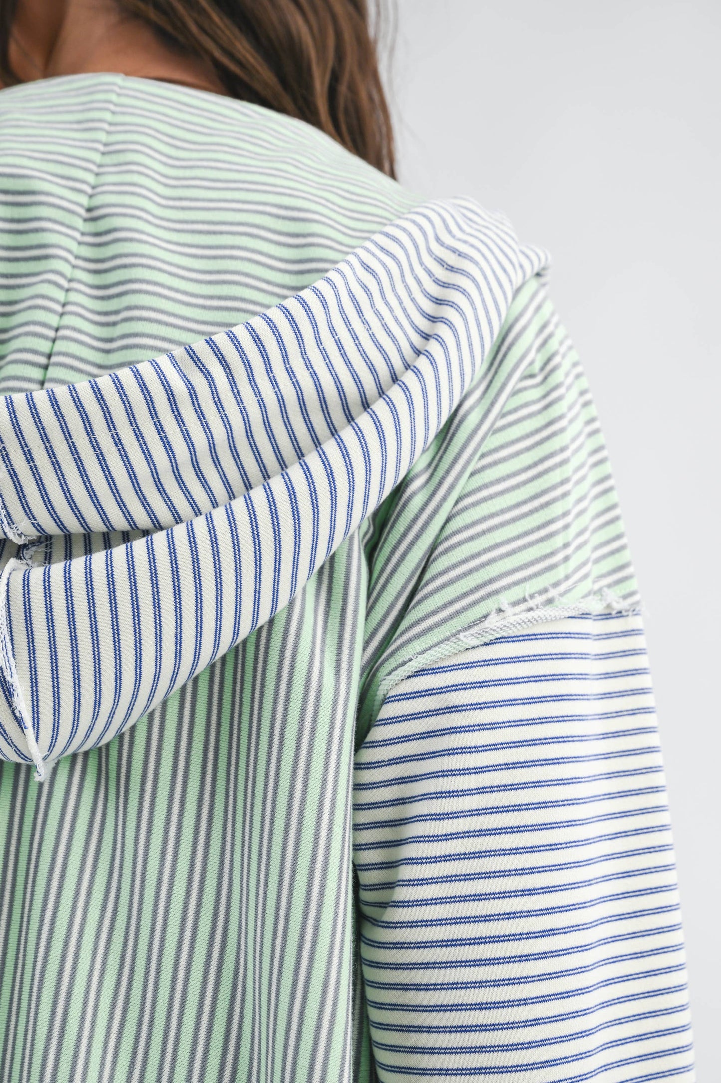Salt Air Stripe Zip Hoodie