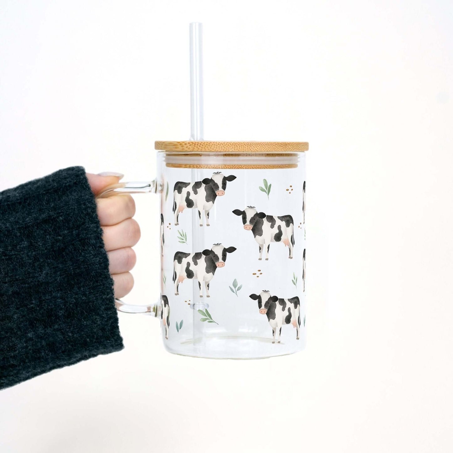 Pasture Perfect Cow 17oz Mug With Lid and Straw