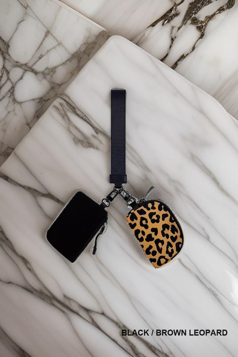Dual Pouch Wristlet Wallet