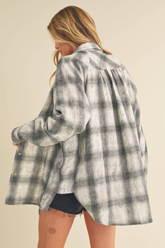 Laura Plaid Washed Flannel Shirt