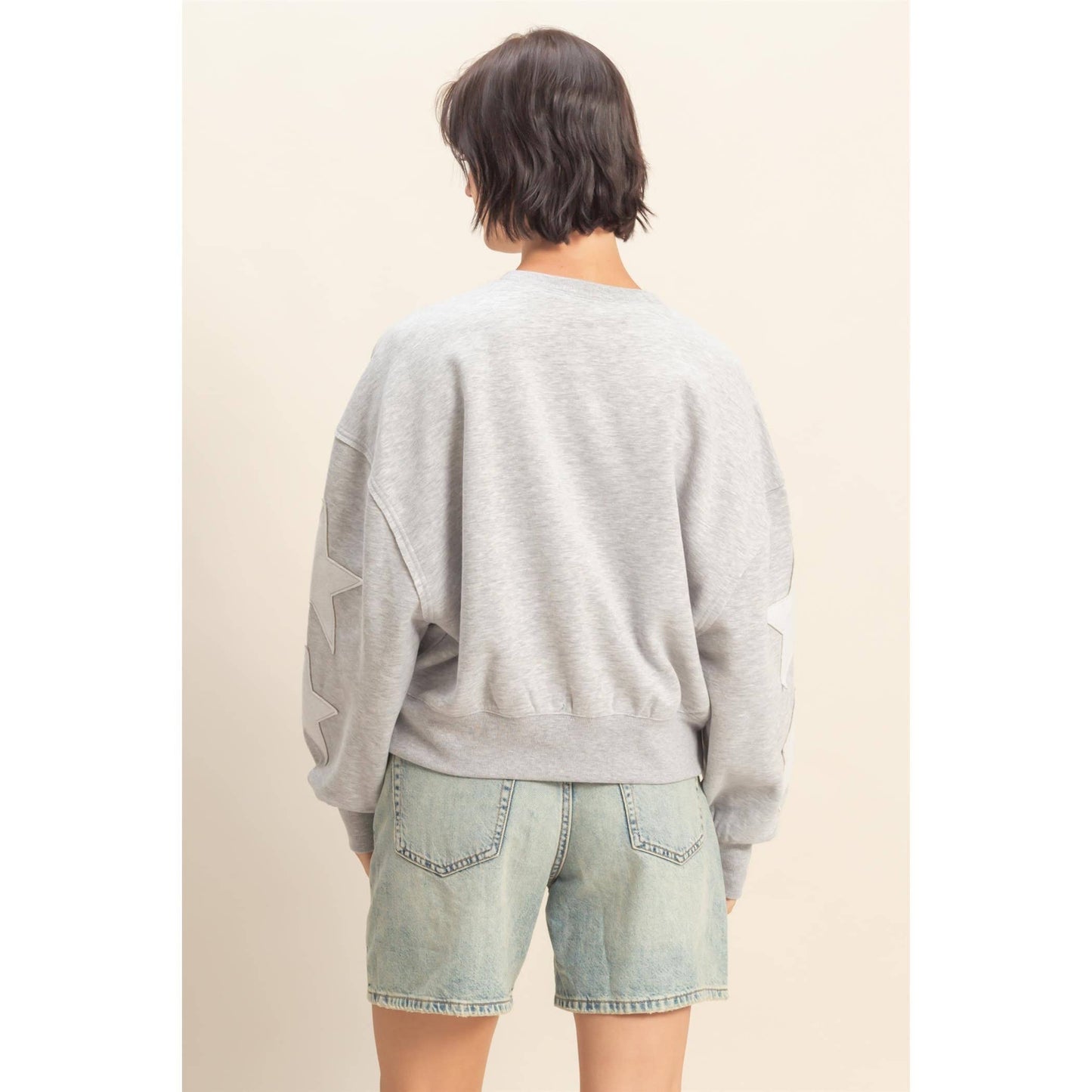 Star Patch Crewneck Sweatshirt