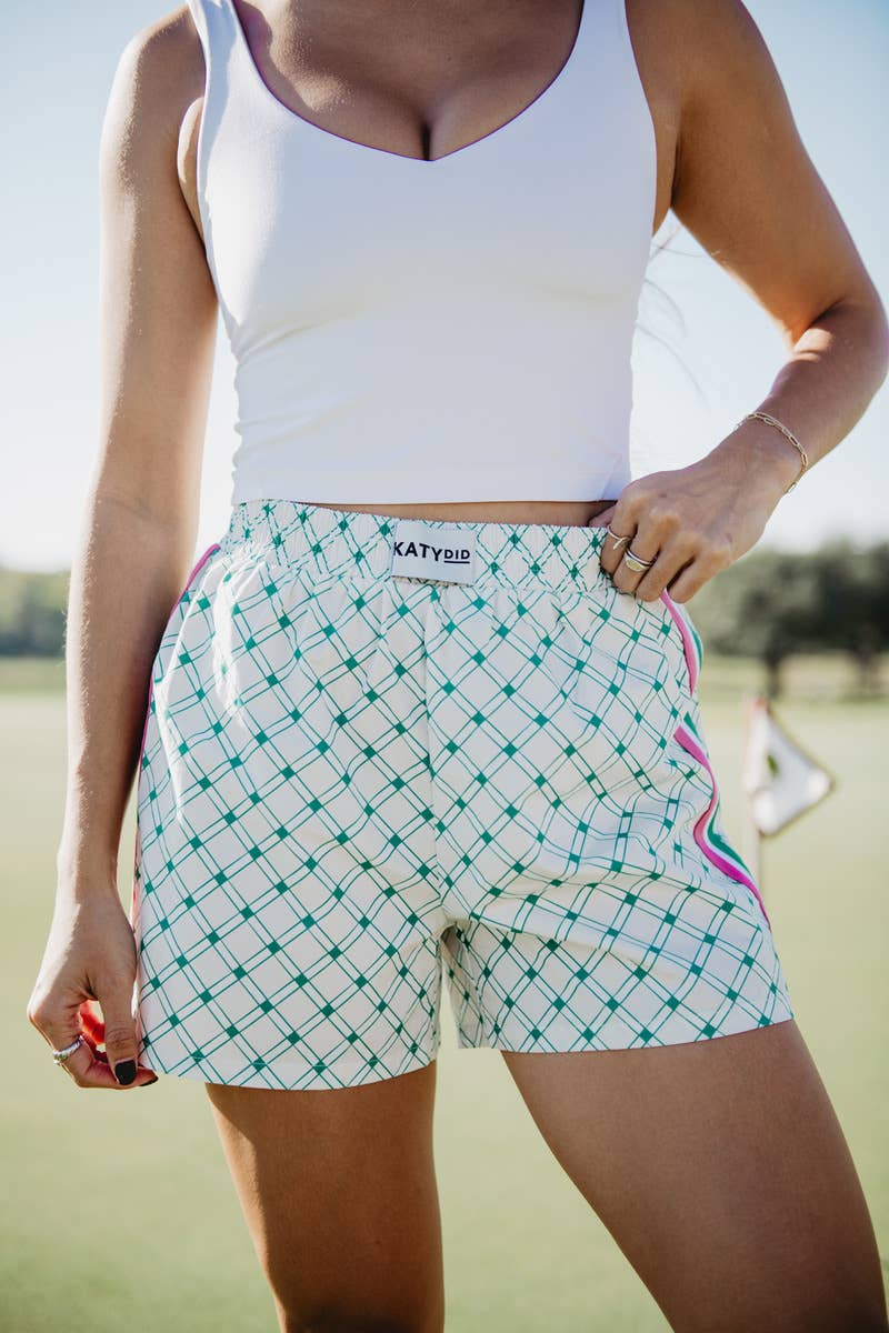 Pink and Green Plaid Boxers