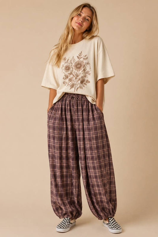 The Downtown Plaid Joggers