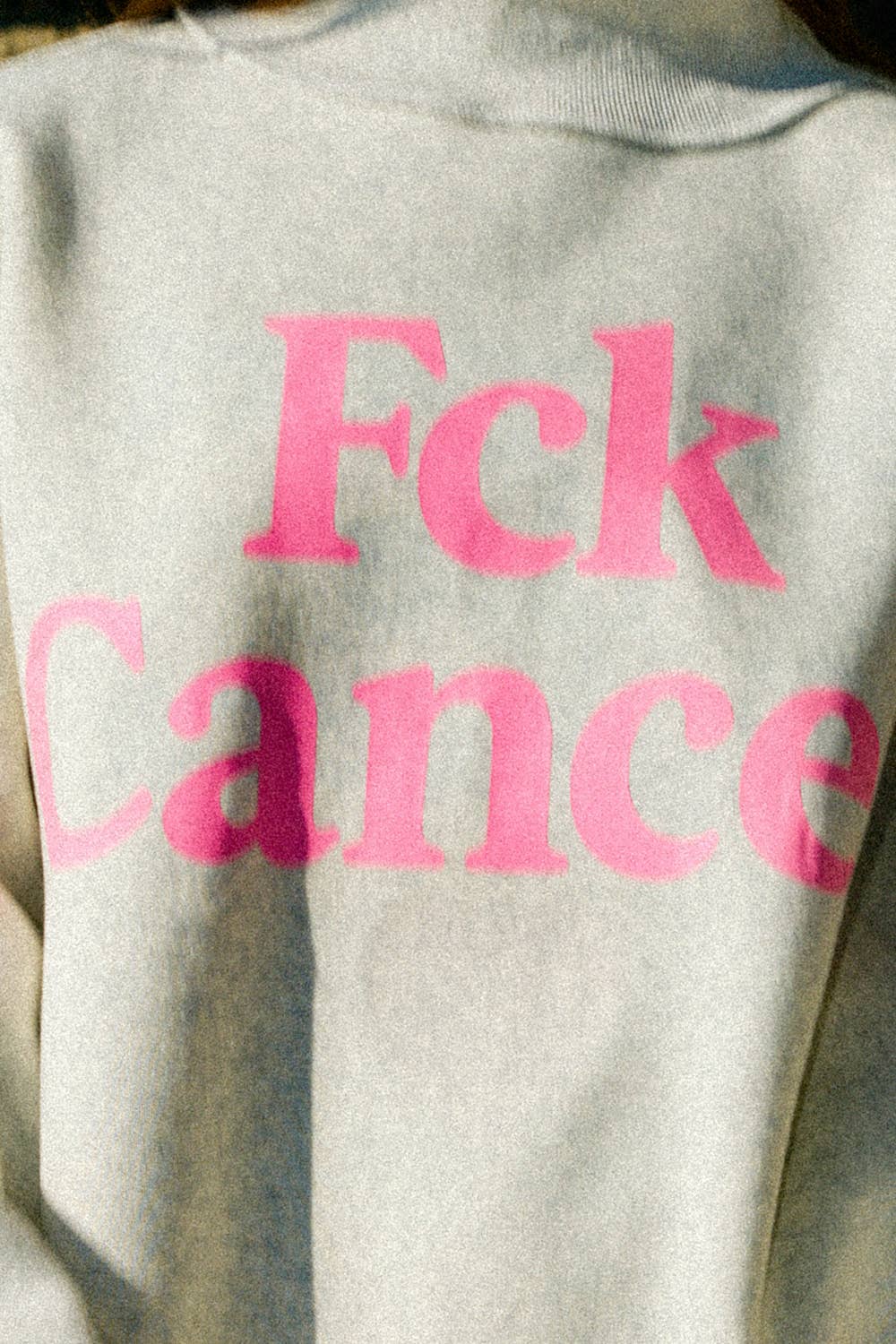 FCKCANCER Reversible Mock Sweatshirt