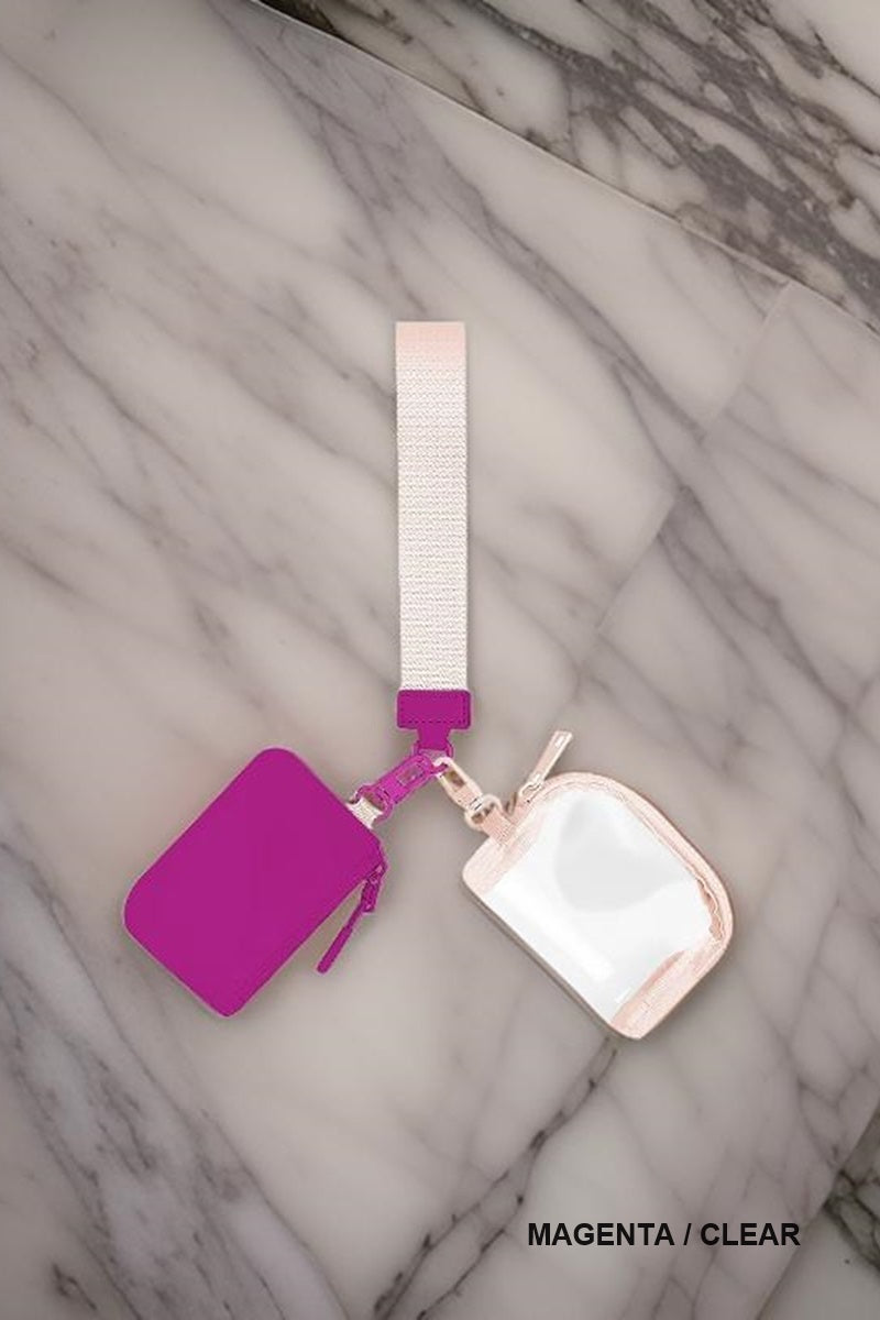 Dual Pouch Wristlet Wallet