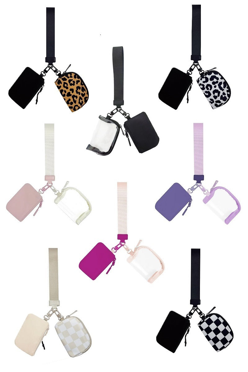 Dual Pouch Wristlet Wallet