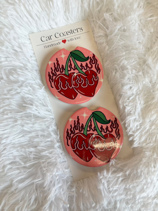 Flame Cherries Coaster
