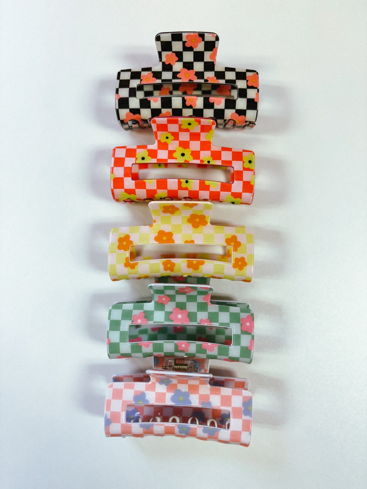 Checks & Petals Clip