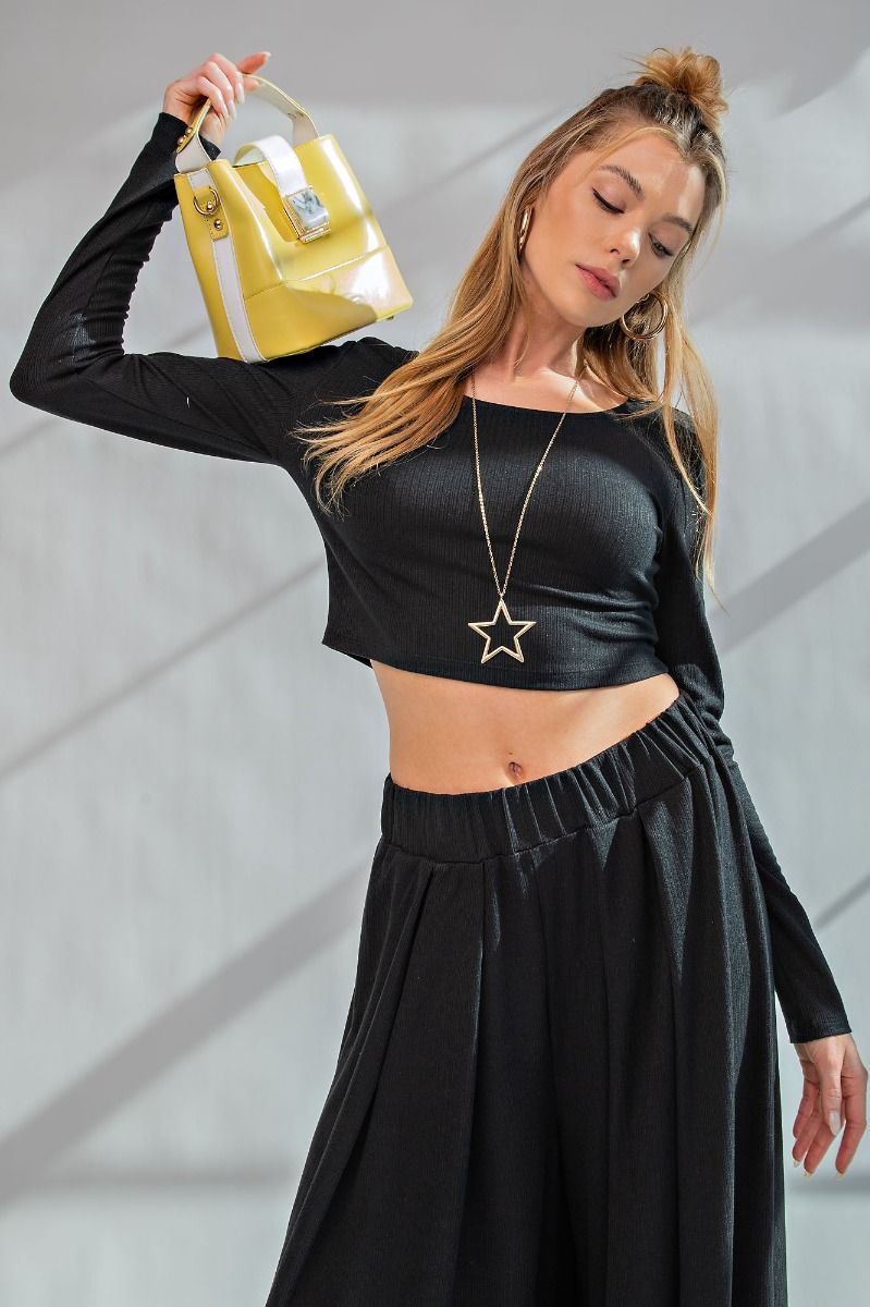 Ribbed Knit Crop Top
