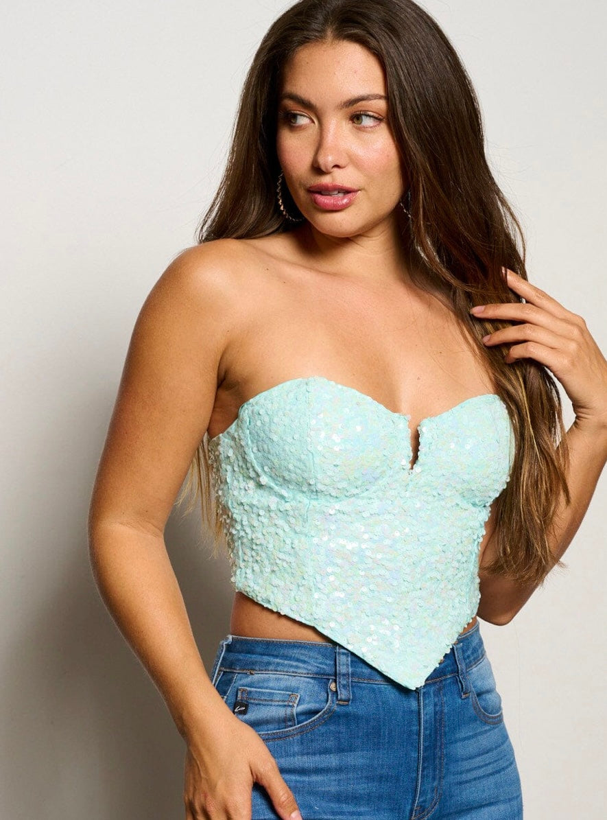 Buckle Bunny Sequin Tube Top