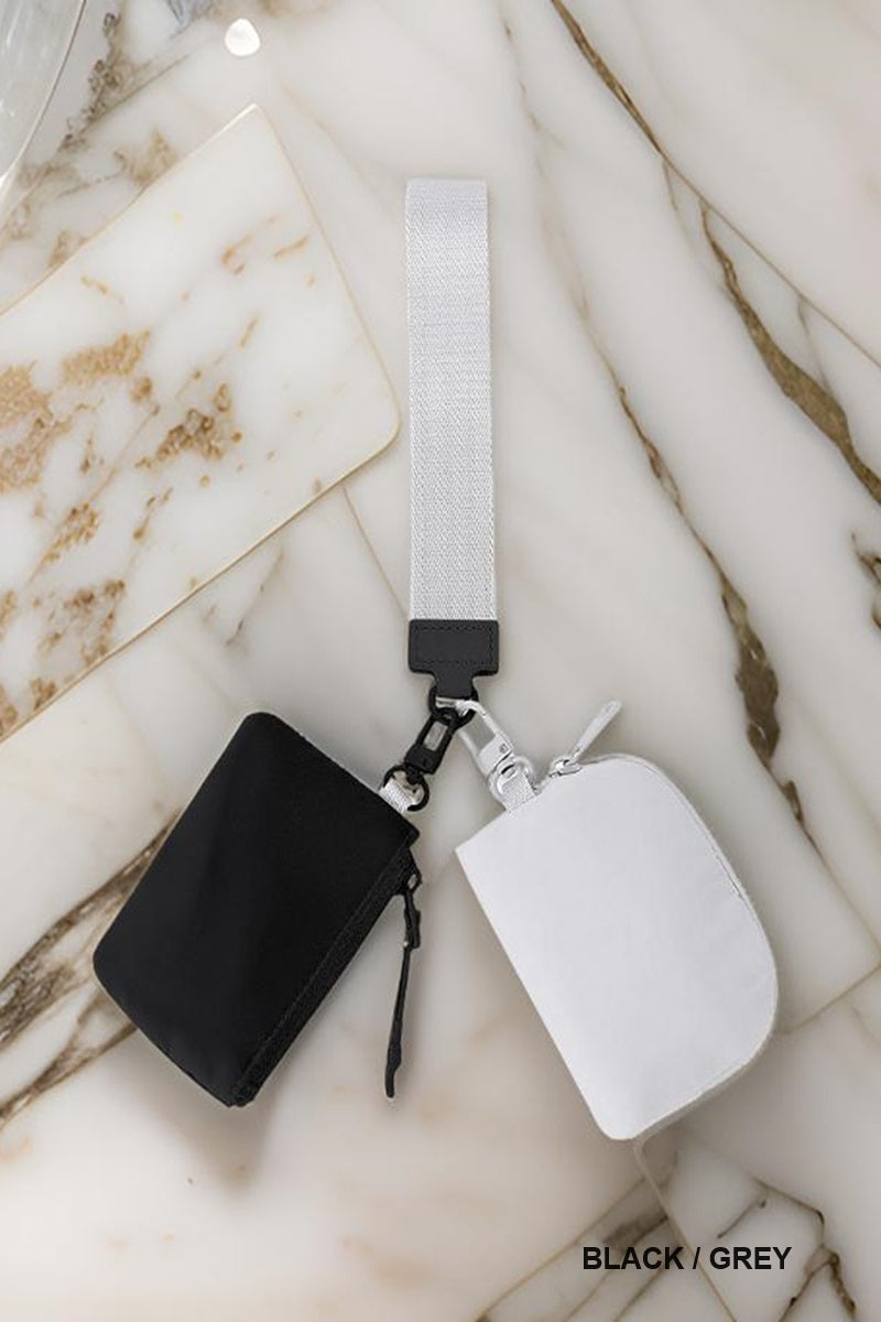 Dual Pouch Wristlet Wallet