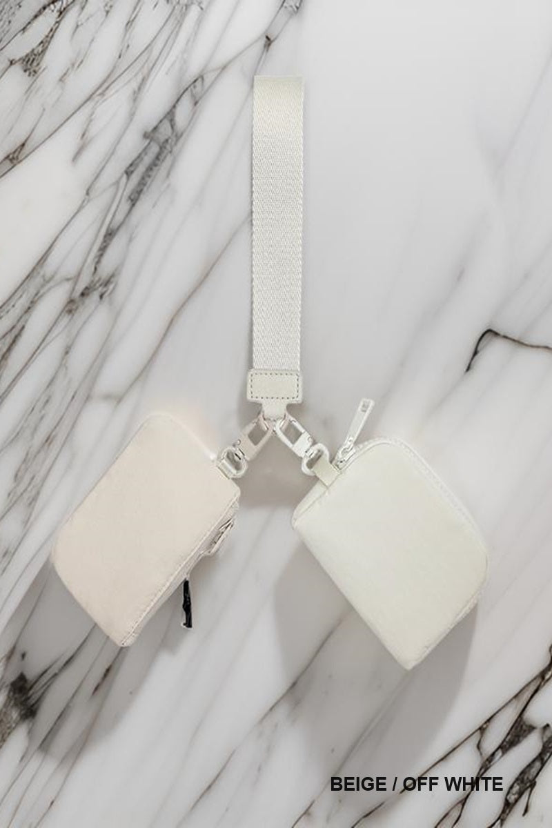 Dual Pouch Wristlet Wallet