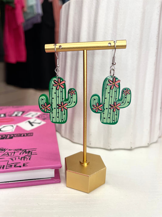 Cactus Cartoon Earring