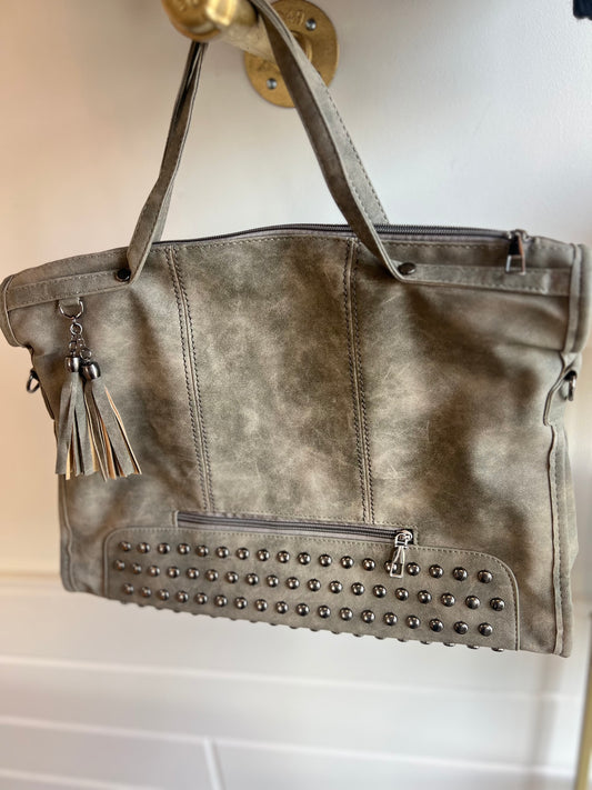 Smokey Studded Tote Bag