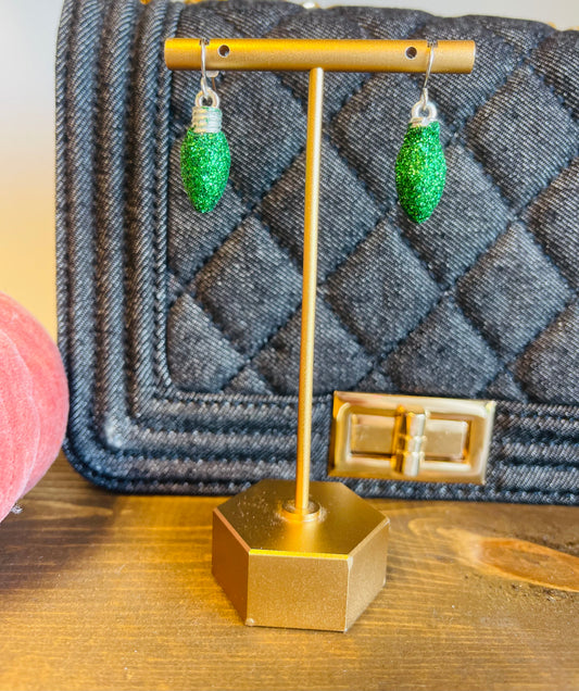 Glitter Bulb Earring