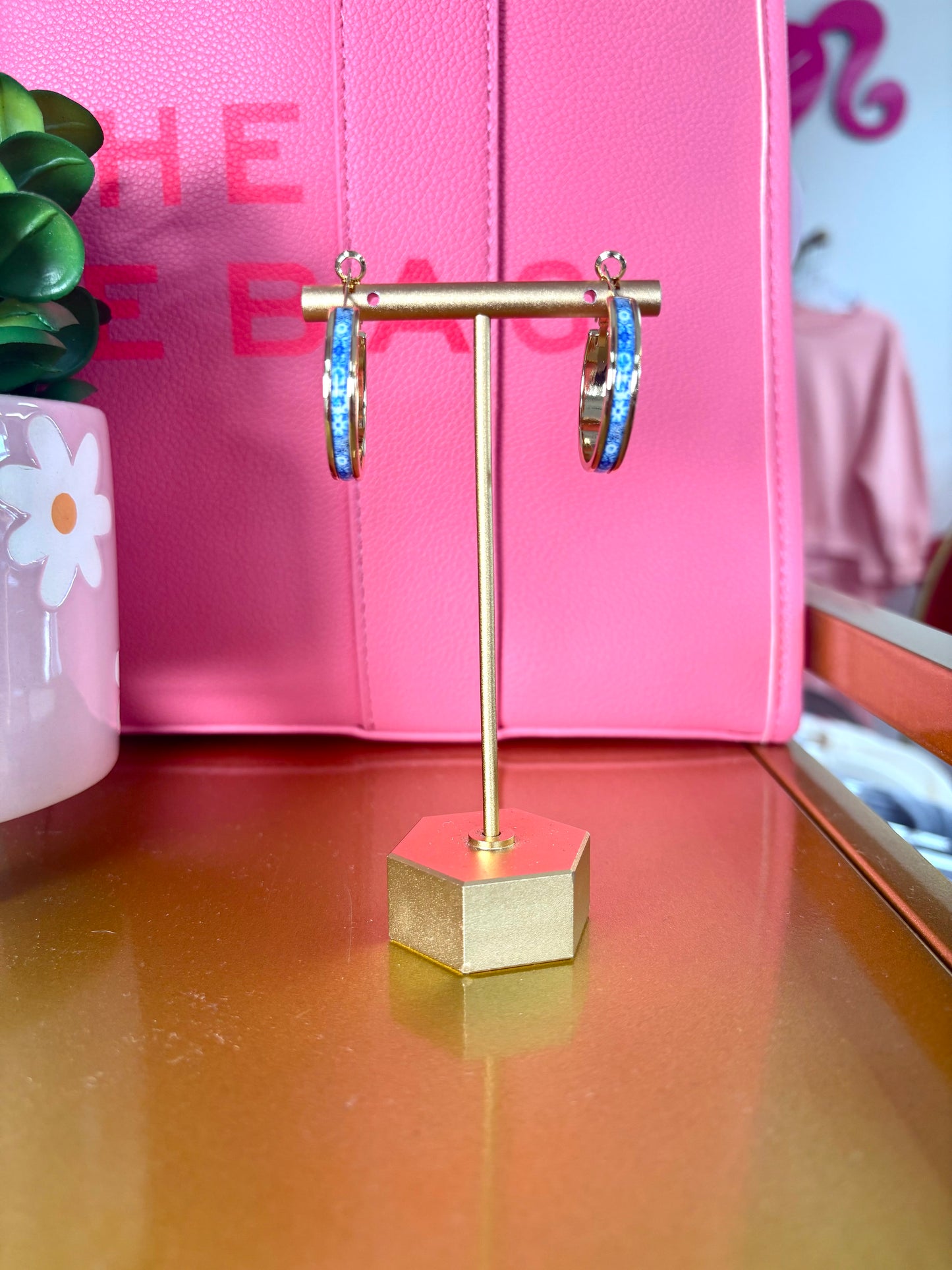 Blue Crush Hoop Earring