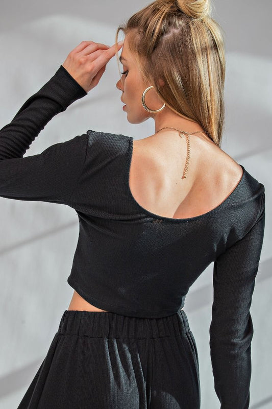 Ribbed Knit Crop Top