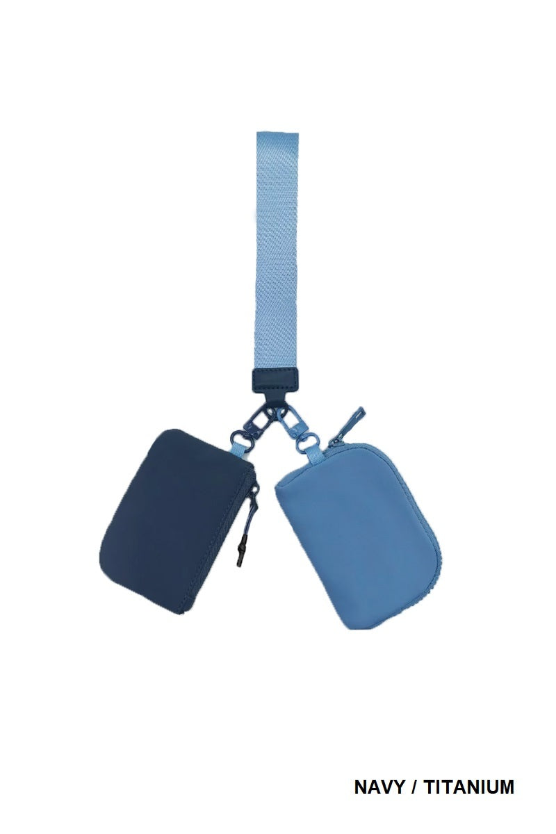 Dual Pouch Wristlet Wallet