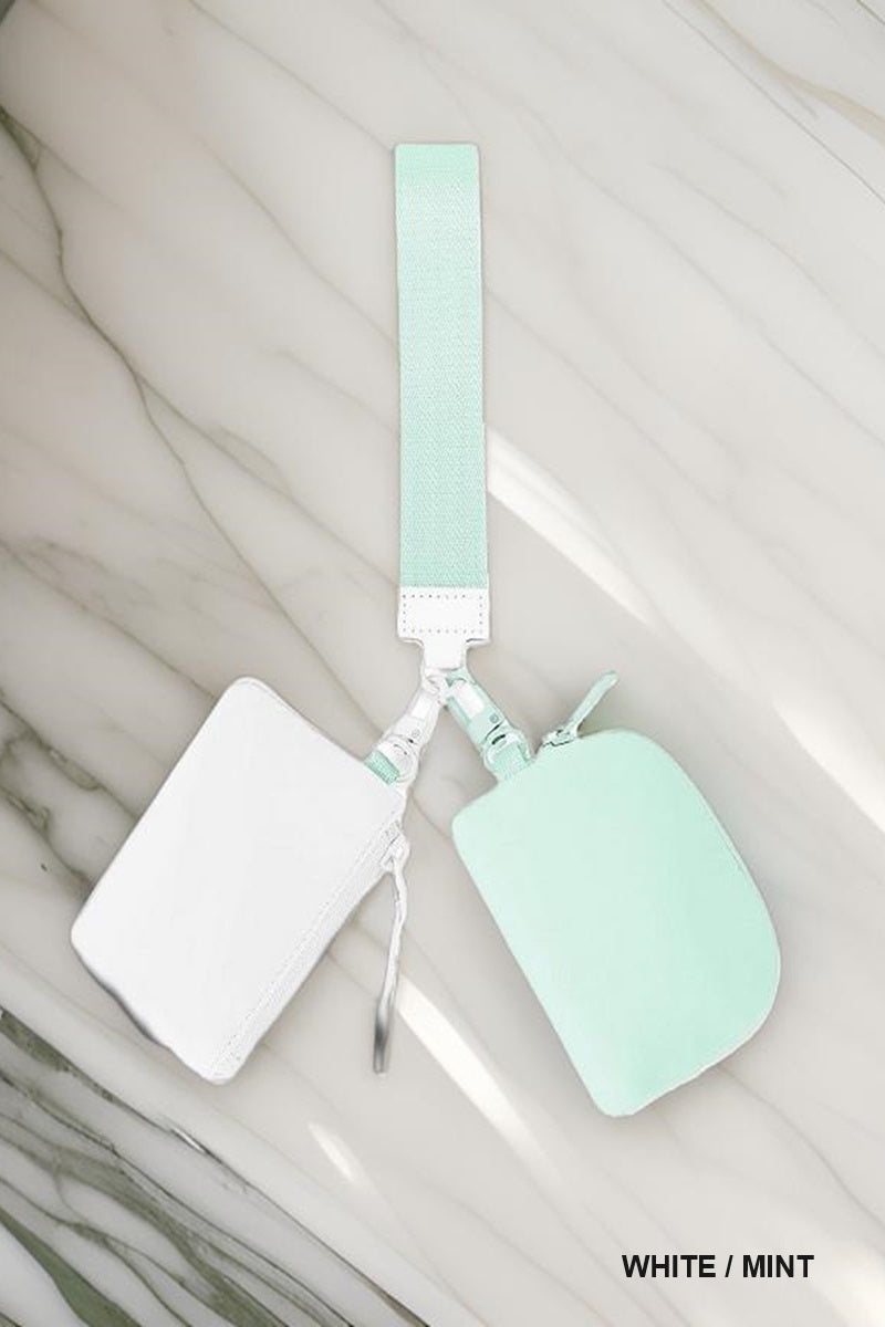Dual Pouch Wristlet Wallet