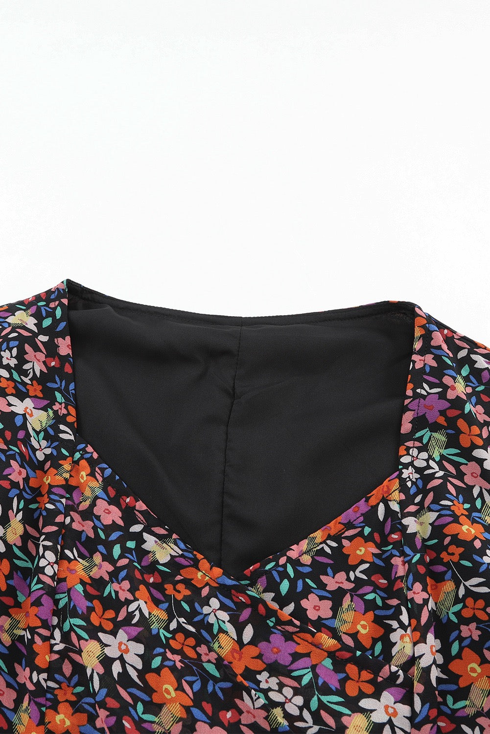 Bubble Sleeve Ditsy Floral Blouse