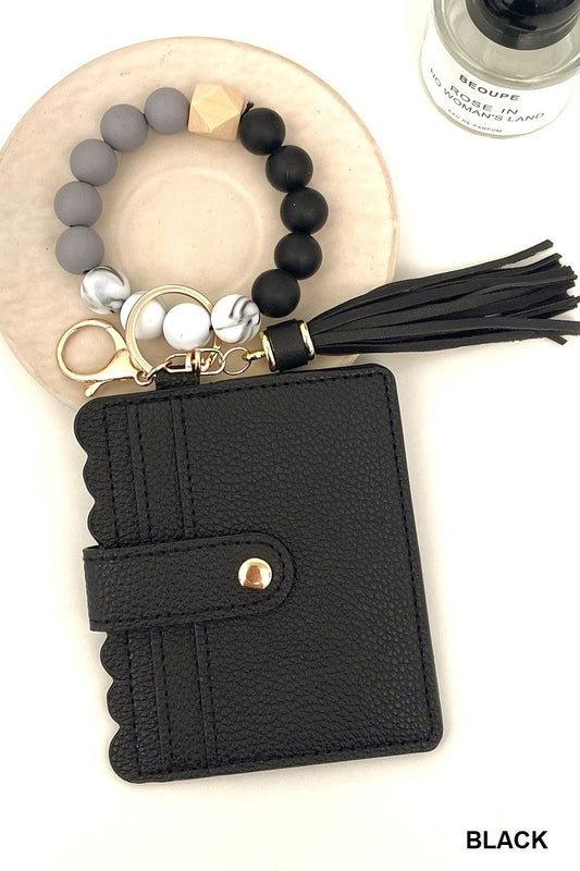 Scalloped Wristlet Wallet
