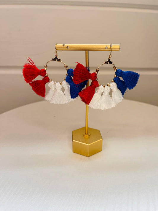 USA Tassel Earring