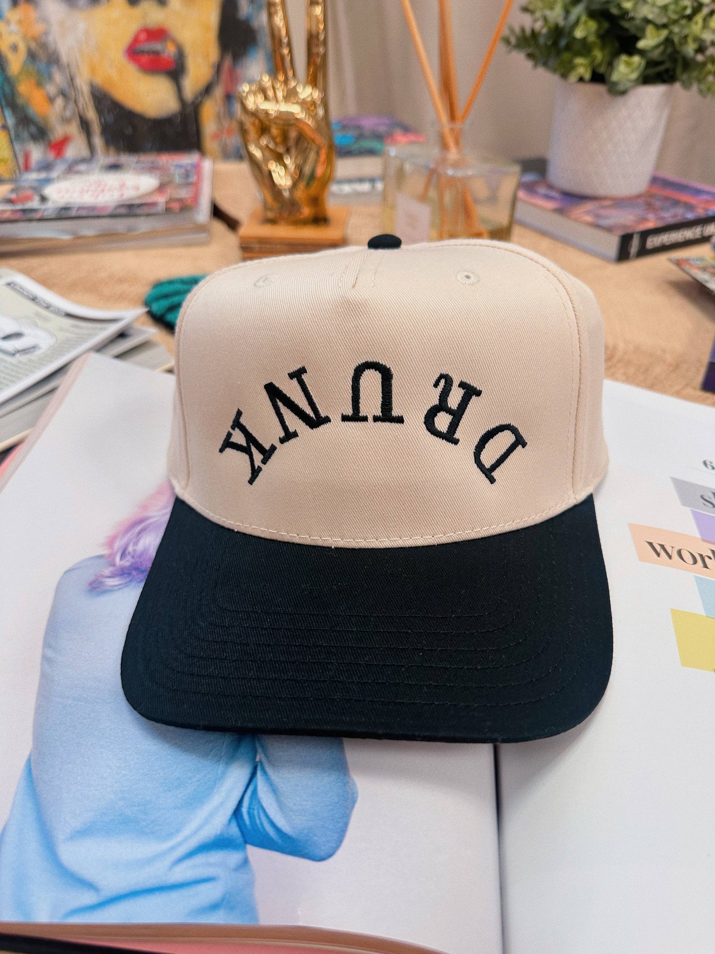Drinking  Embroidered Structured Hat
