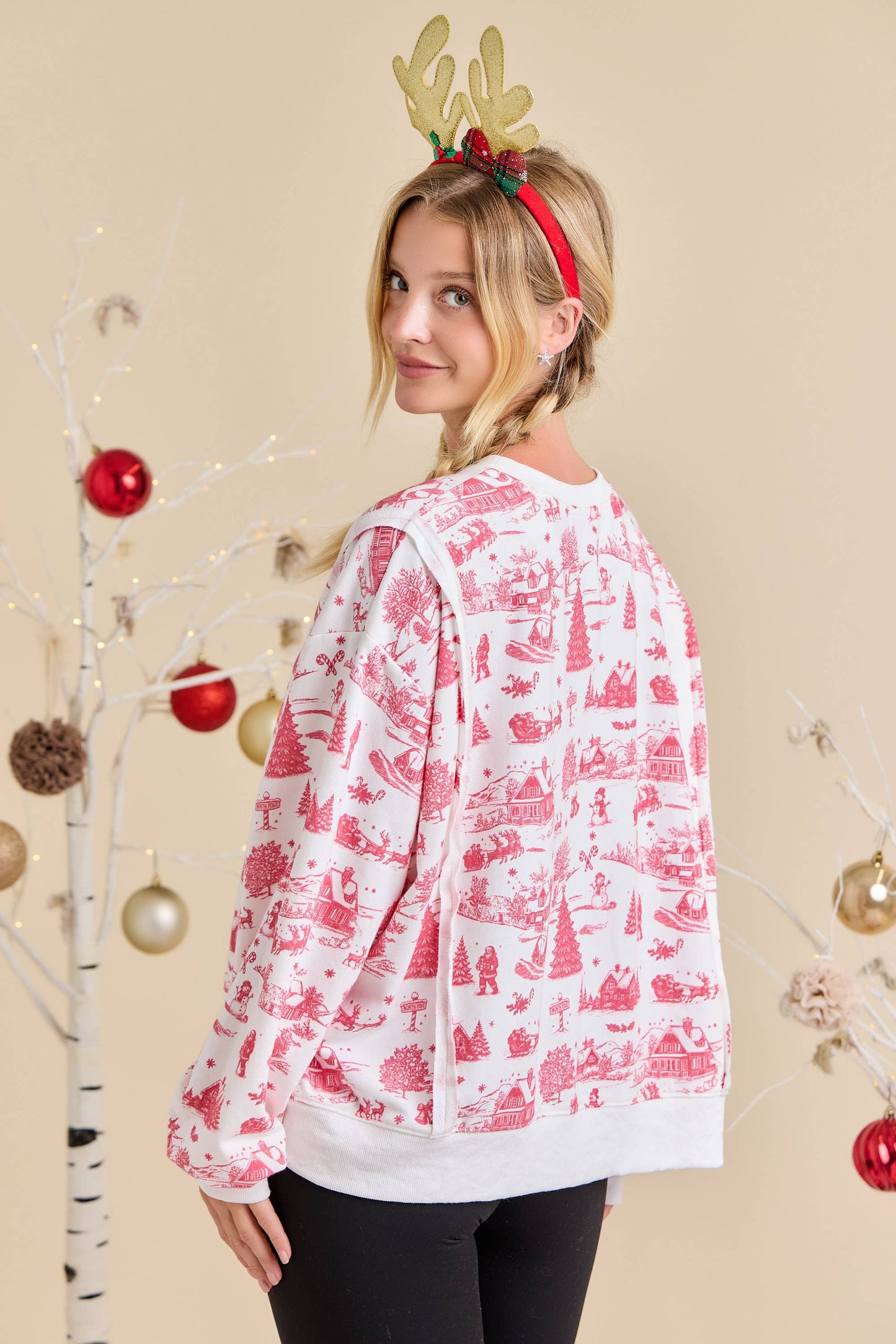 Red Christmas Village Sweatshirt